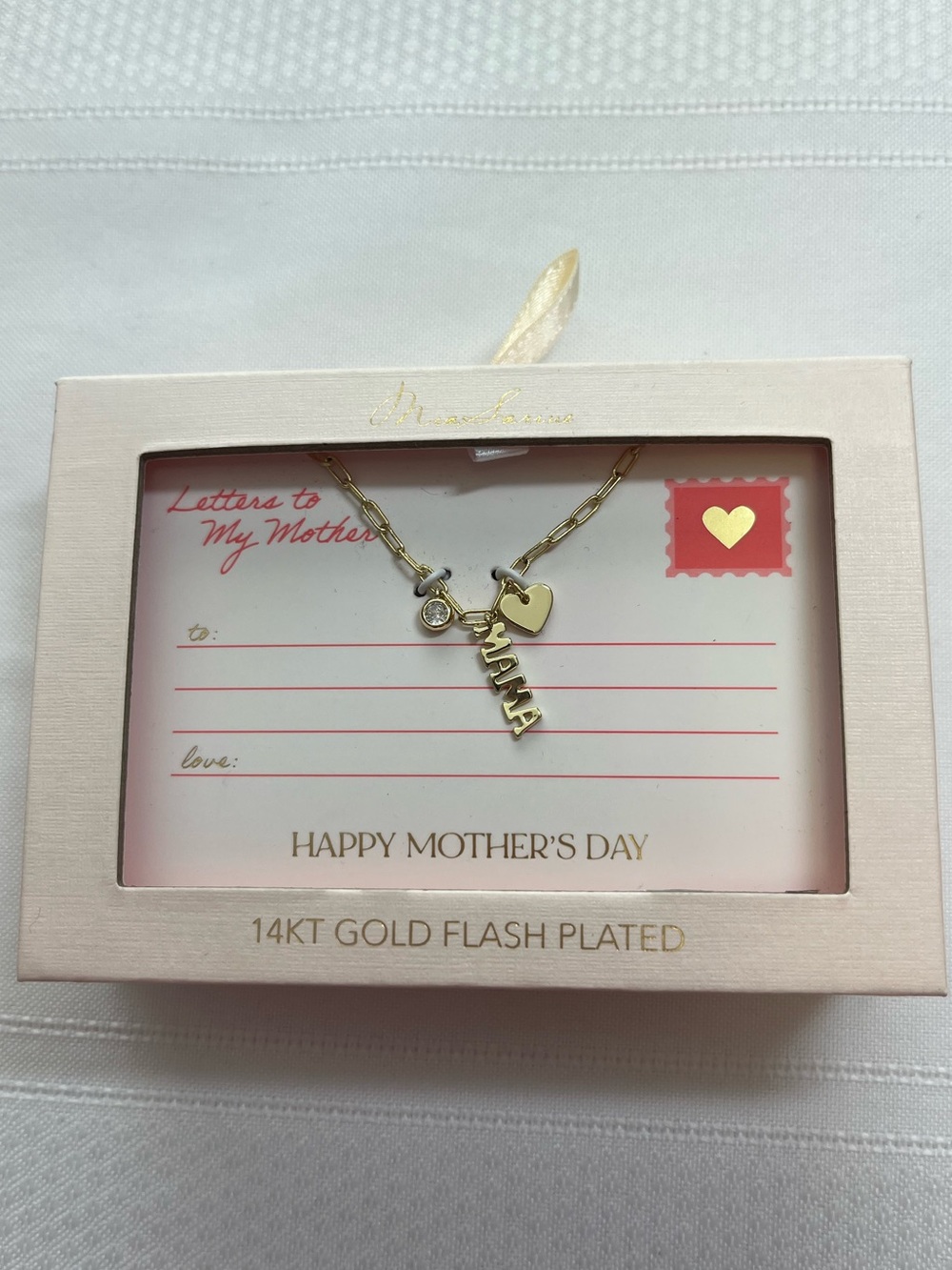 New 14K gold plated “mama” necklace
